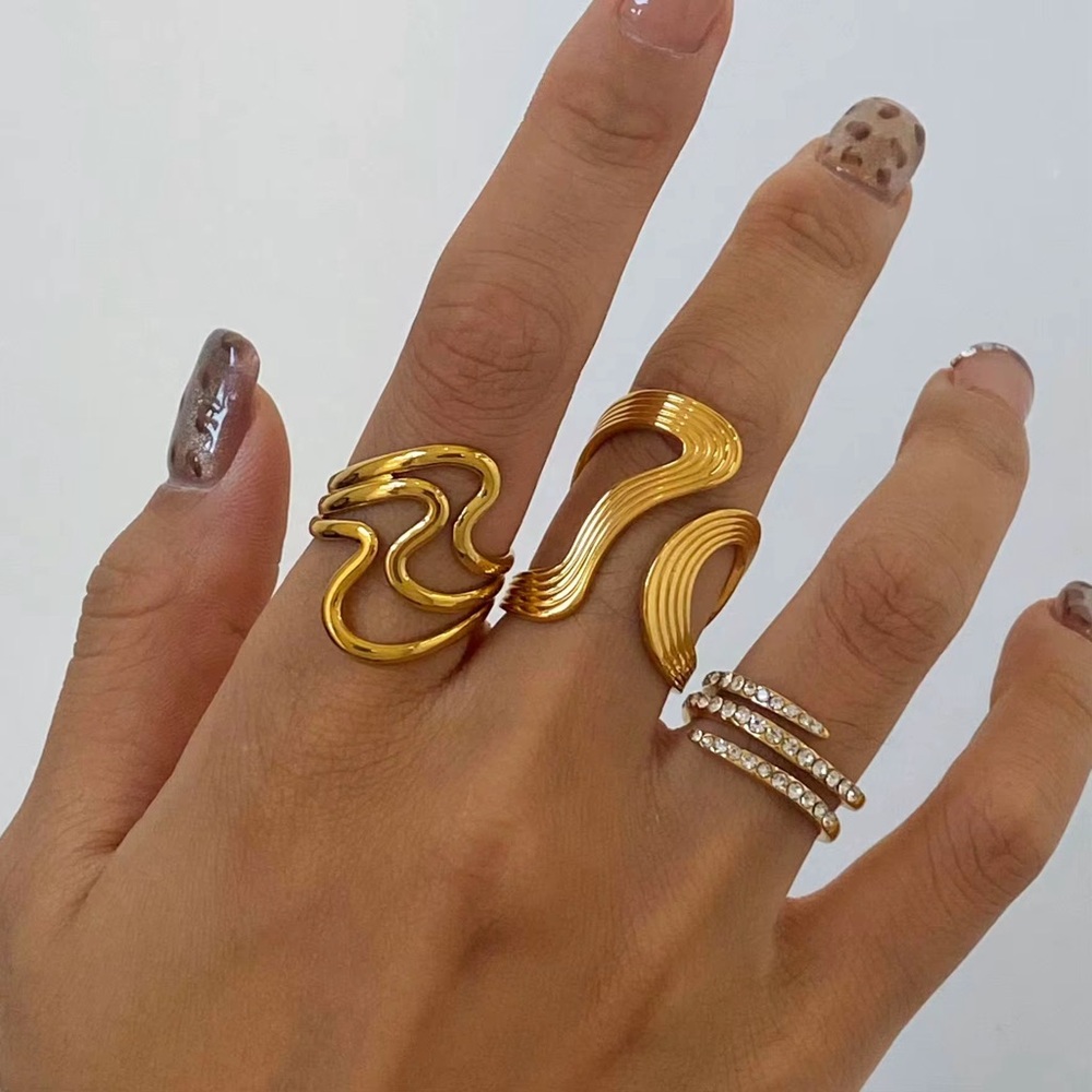 18K Gold Plated Adjustable Ring | Waterproof